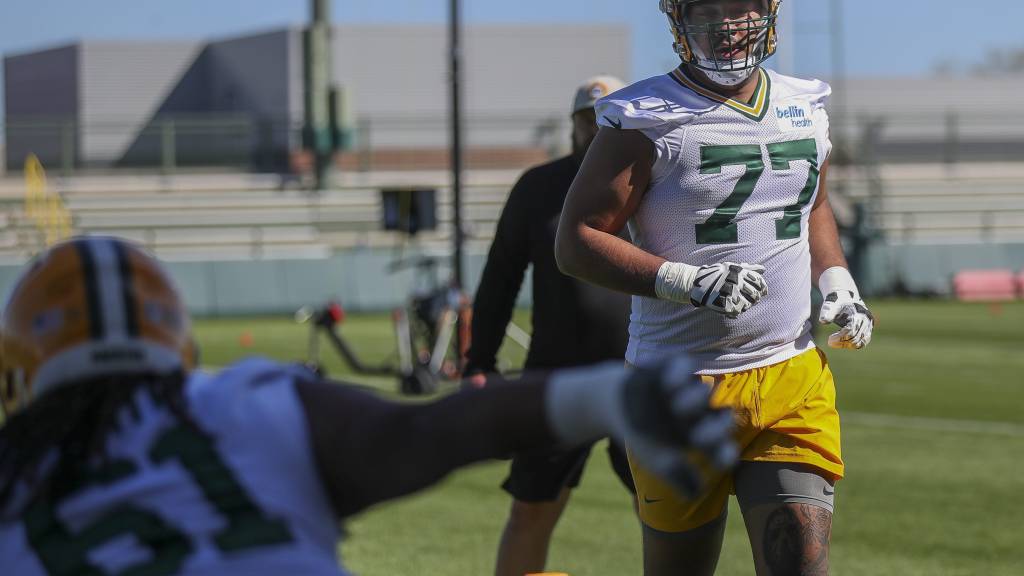 Packers first-round pick Jordan Morgan is getting reps at left guard during OTAs
